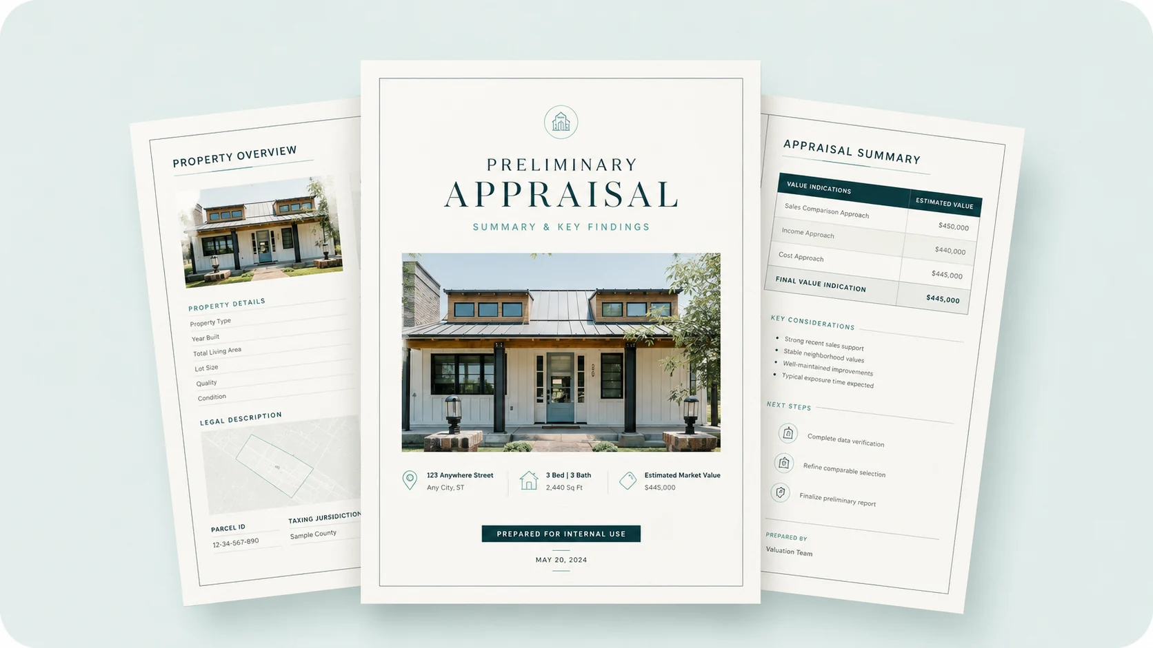 Preliminary appraisal document package preview