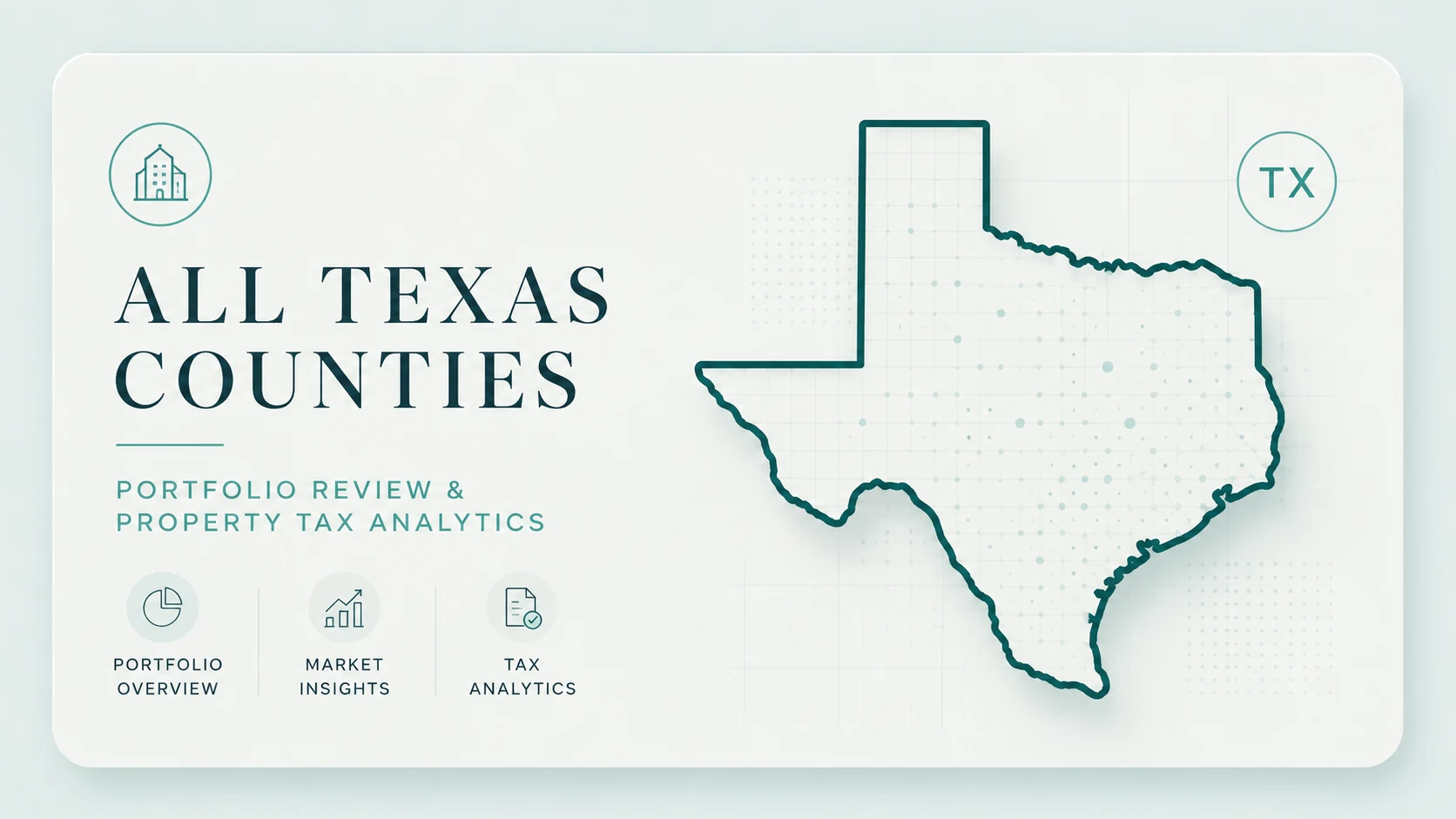 All Texas counties property tax analytics visual